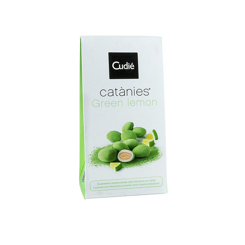 Catanies - groene citroen, Spaanse amandelen in citroenchocolade, cudies - 80 g - pak