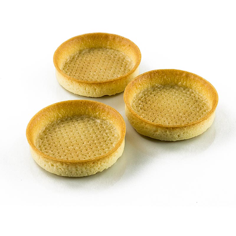 Dessert-Tartelettes - Filigrano, rund, Ø 8,3cm, H 20mm, Mürbeteig - 55 Stück - Karton