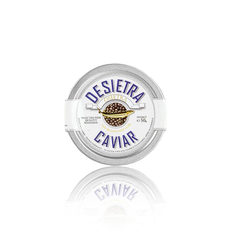 Desietra Osietra Caviar Acipenser gueldenstaedtii, Aquaculture Germany - 50g - can