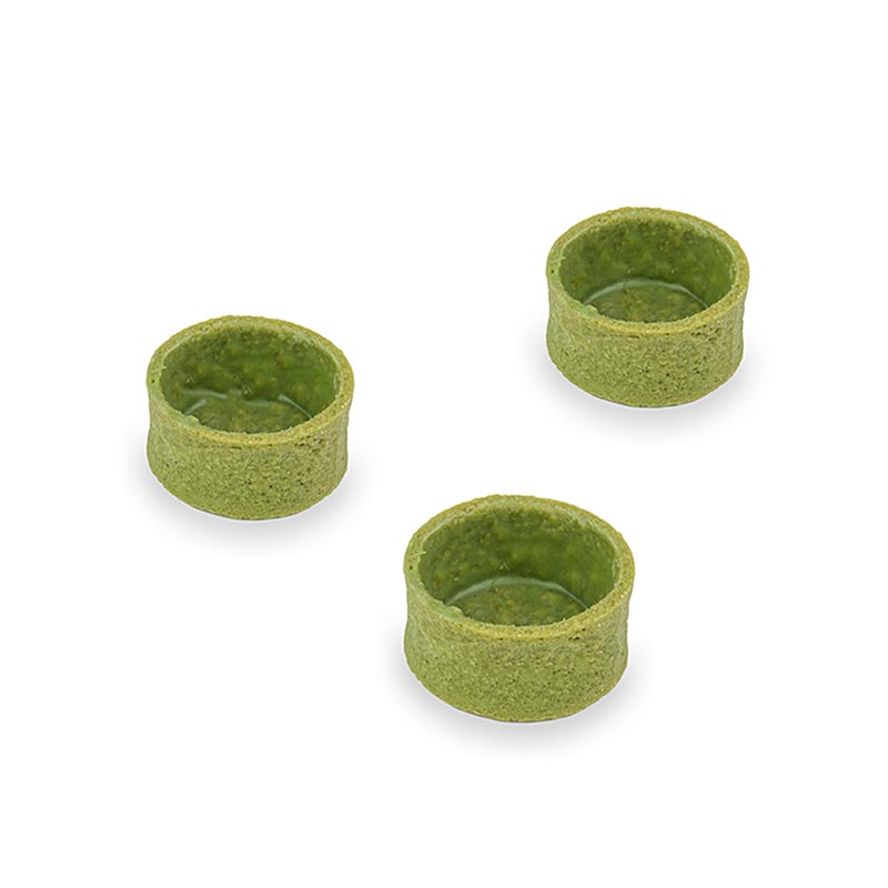 Dessert-Tartelettes Grüner Tee, gecoated, Ø35x17mm h - 1,05 kg, 210 St - Karton Dessert-Tartelettes Grüner Tee, gecoated, Ø35x17mm h - 1,05 kg, 210 St - Karton