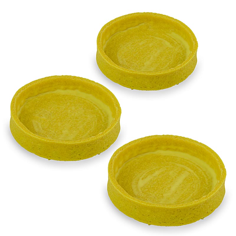 Tartelettes dessert citron, enrobees, Ø 80 x 17 mm h - 1,04 kg, 45 pieces - Papier carton