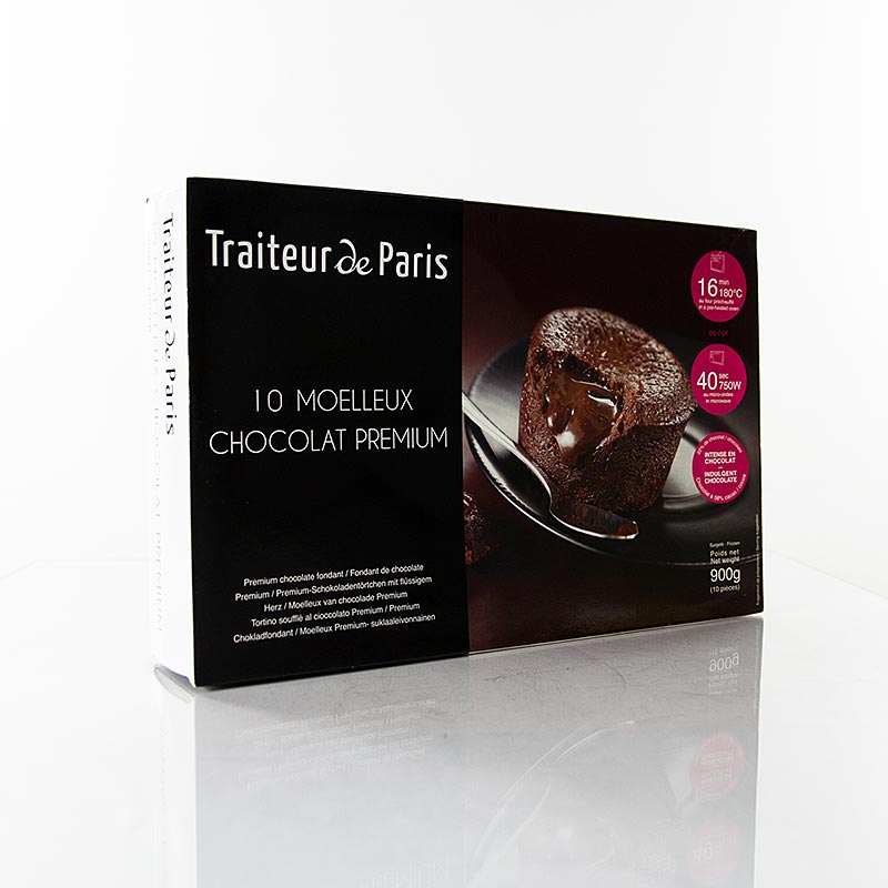 Fondant Chocolat - Schokoladensouffle, Traiteur de Paris - 900 g, 10 x 90g - Karton