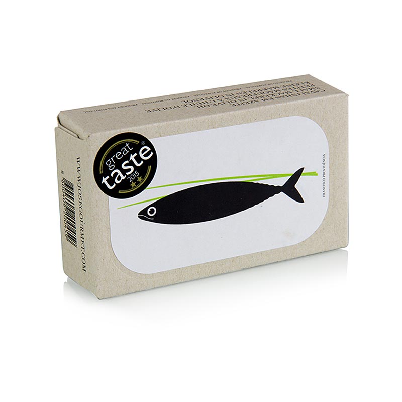 Mackerel Caballitas, whole, small, in olive oil, Jose Gourmet - 120 g - can