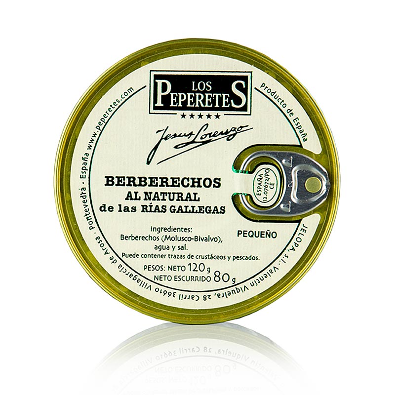 Palourdes 60-70 - Berberecho de Carril, Los Peperetes, Espagne - 120 g - boîte