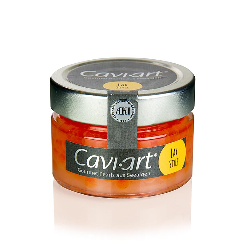 Cavi-Art® Algen-Kaviar, Lachs-Geschmack, vegan - 100 g - Glas