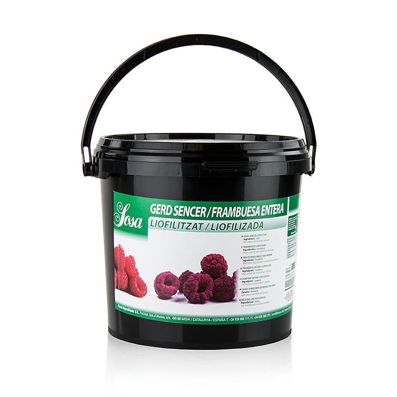 Sosa Gefriergetrocknete Himbeeren, ganz (38637) - 375 g - Pe-dose