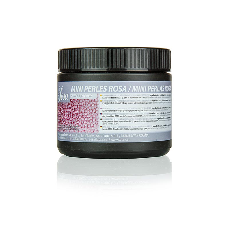 Pearl Rosa, glänzende Dekorperlen Sosa - 500 g - Pe-dose Pearl Rosa, glänzende Dekorperlen Sosa - 500 g - Pe-dose
