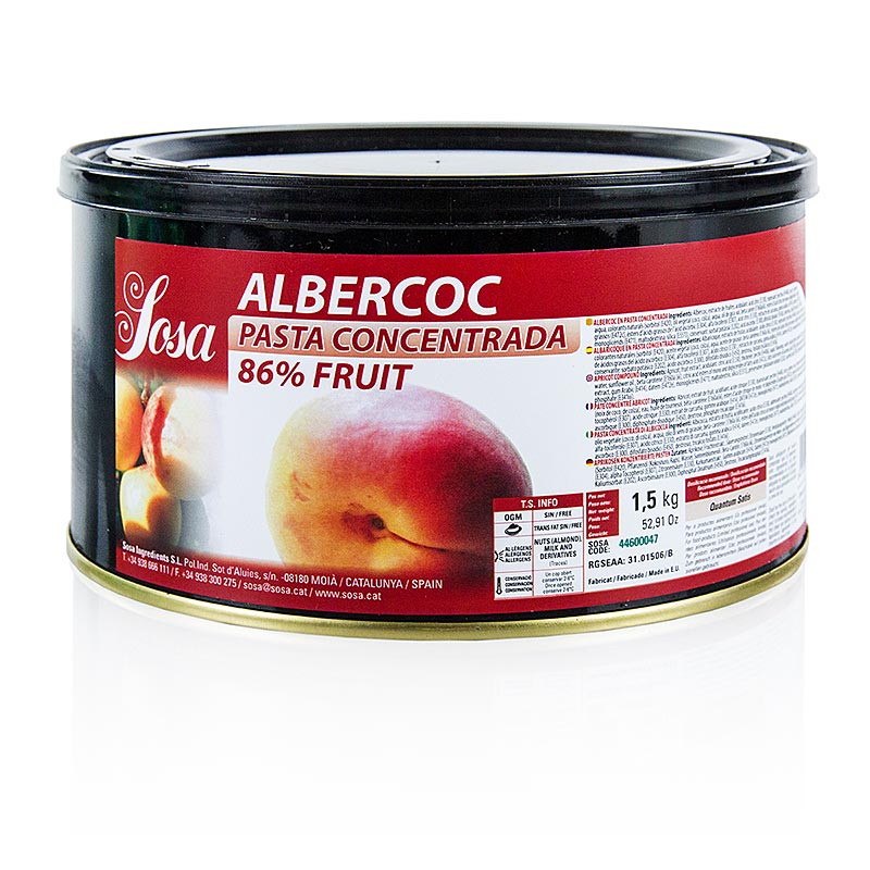 Paste - Aprikose Sosa - 1,5 kg - Dose Paste - Aprikose Sosa - 1,5 kg - Dose