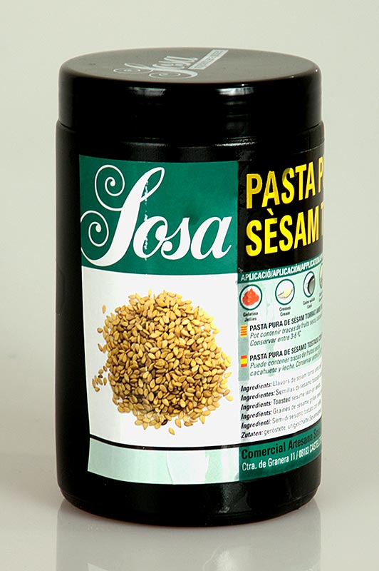 Sosa paste - sesame, unpeeled, roasted, 100%, sesame torrat - 1 kg - Pe-dose