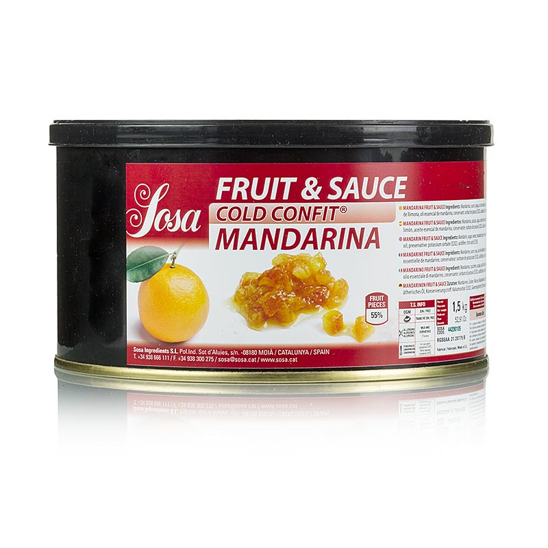 Sosa Cold Confit - Mandarine, fruits et sauce, avec coque (37243) - 1,5 kg - boîte