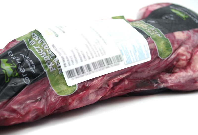Filet without chain, beef, meat, Greenlea from New Zealand - about 2.2 kg - vacuum
