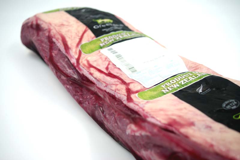 Roast beef without chain / Striploin, beef, meat, Greenlea from New Zealand - approx. 4.5 kg / 1 piece - vacuum