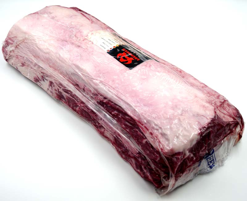 / Aberdeen Stück, Fleisch, mit Black, Rind, - ca. 6 4 Striploin, / 1 kg Kette Vakuum Roastbeef Australien