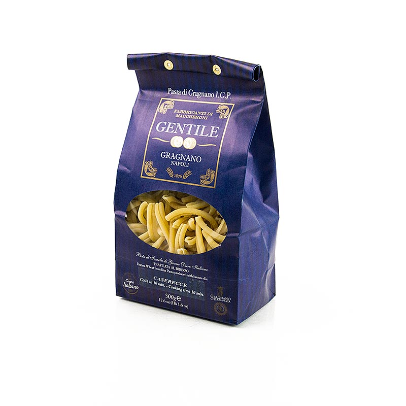 Pastificio Gentile Gragnano IGP - Casarecce, doré - 500 g - pack