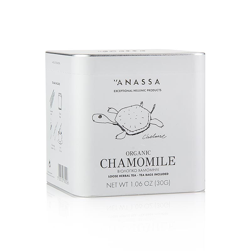 ANASSA Thé à la camomille (thé à la camomille), en vrac avec 20 sachets, BIO - 30 g - pack