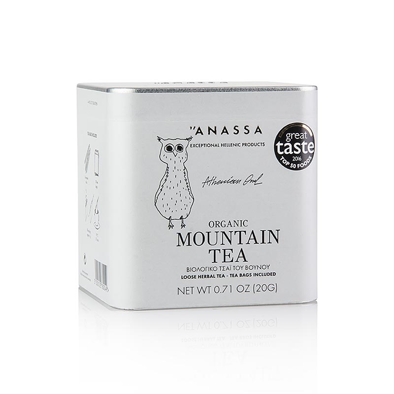 ANASSA Organic Mountain Tea, en vrac avec 20 sachets, BIO - 20 g - pack