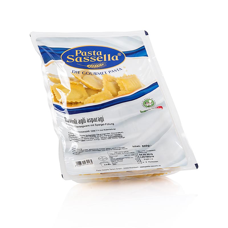 Frisk ravioli med aspargesfyldning, pasta Sassella 500g (SA) - 500 g - 