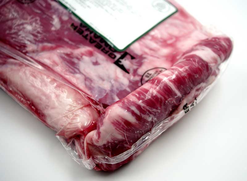 US Prime Beef Flanksteak 2 Pieces / Btl., Beef, Meat, Greater Omaha Packers uit Nebraska - ongeveer 1,8 kg - vacuüm
