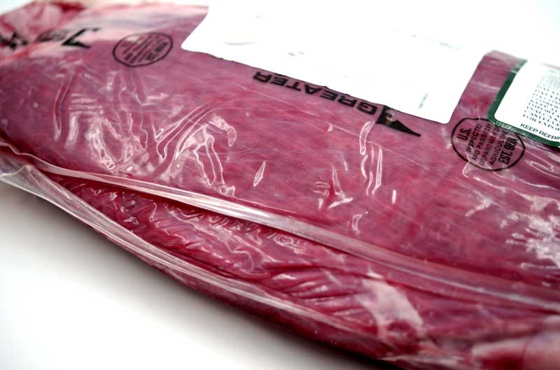 US Prime Beef Flanksteak 2 stykker / Btl., Oksekød, kød, større Omaha Packers fra Nebraska - ca. 1,8 kg - vakuum