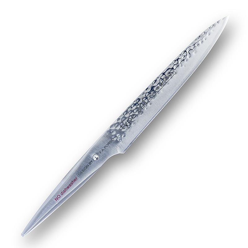 Chroma type 301 P-5 HM Tranchiermesser Hammerschlag, 19,3 cm - Design by F.A. Porsche - 1 Stück - Holzkiste Chroma type 301 P-5 HM Tranchiermesser Hammerschlag, 19,3 cm - Design by F.A. Porsche - 1 Stück - Holzkiste