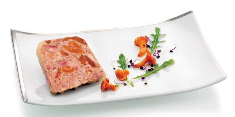 Terrine von Fasanen, mit Pfifferlingen, Rougie - 1 kg - Schale