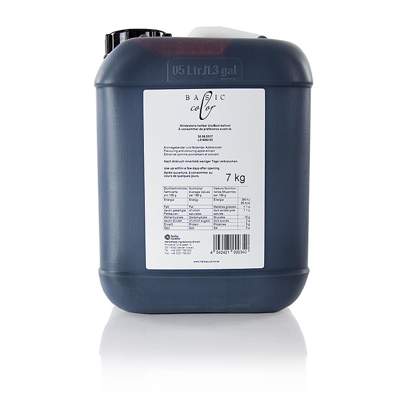 Basic Color Apfelextrakt, flüssig, nicht süß & intensiv karamellig, Herbacuisine - 7 kg - Kanister Basic Color Apfelextrakt, flüssig, nicht süß & intensiv karamellig, Herbacuisine - 7 kg - Kanister