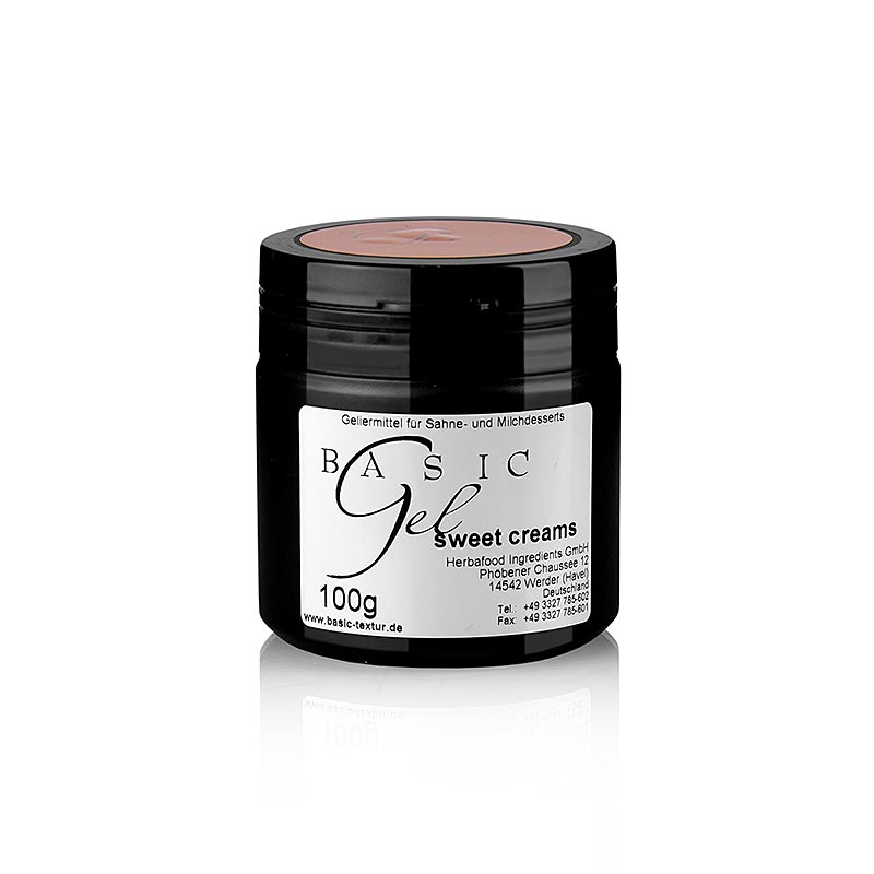 Basic Gel - for sweet creams, Braun, vegan, Herbacuisine - 100 g - Pe-dose Basic Gel - for sweet creams, Braun, vegan, Herbacuisine - 100 g - Pe-dose
