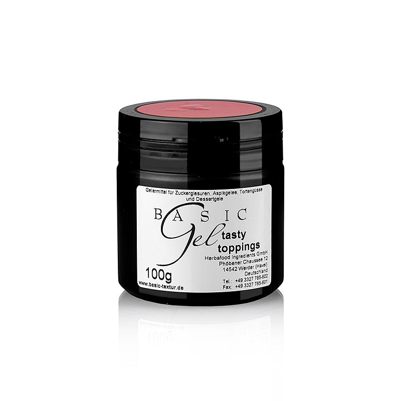 Basic Gel - for tasty toppings, Rot, vegan, Herbacuisine - 100 g - Pe-dose Basic Gel - for tasty toppings, Rot, vegan, Herbacuisine - 100 g - Pe-dose