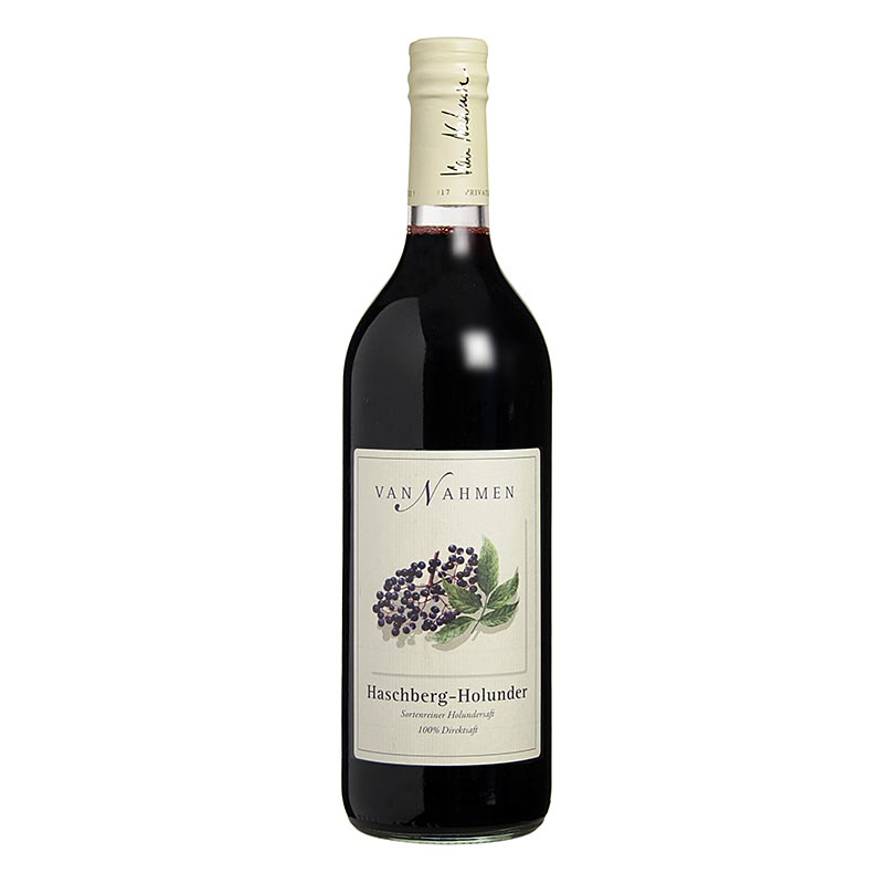 Haschberg ældebærsaft, 100% direkte juice, van Nahmen, BIO - 750 ml - flaske Haschberg ældebærsaft, 100% direkte juice, van Nahmen, BIO - 750 ml - flaske