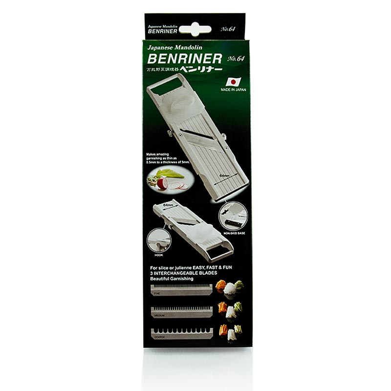 Coupe-légumes, Benriner Cutter BN-64/W, 3 accessoires julienne - 1 pc - carton