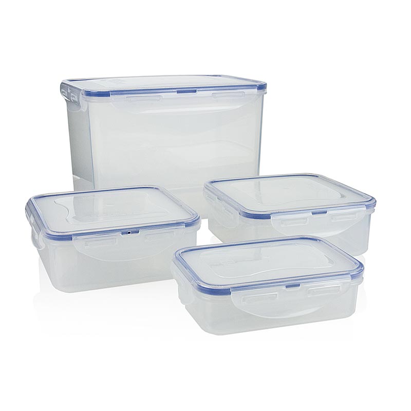 Frischebox Lock & Lock, 4er Set, rechteckig, 2 x 870 ml, 360 ml und 3,9 l - 4 tlg. - Lose Frischebox Lock & Lock, 4er Set, rechteckig, 2 x 870 ml, 360 ml und 3,9 l - 4 tlg. - Lose