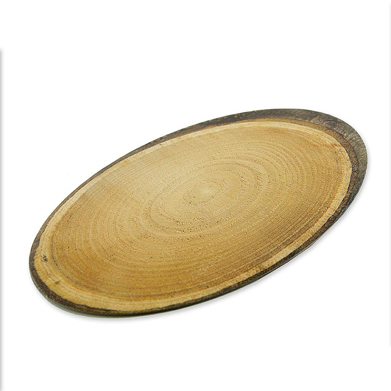 Plaque déco pulpe d`arbre en carton -M-, ovale, 300 x 200 mm - 1 pc - en vrac