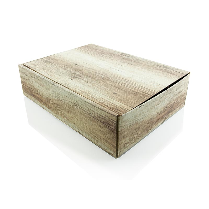 Wine present box, Timber, for 3 bottles à 0,75 l - 1 pc - loose