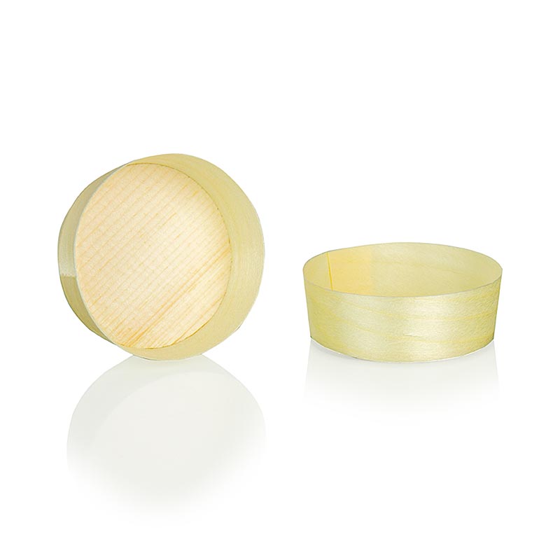 Disposable wooden timbale (cup), Ø 5 cm, 2 cm high (do not hold any liquid) - 50 hours - bag