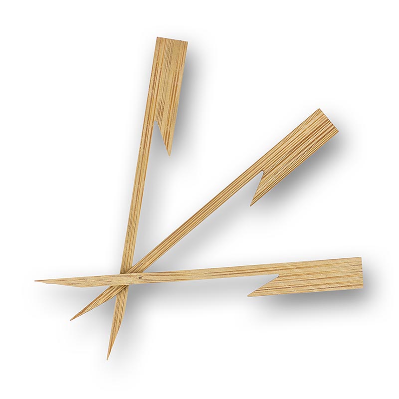 Holz-Spieße, Harpune XS, 7 cm, 100% Chef - 100 St - Karton Holz-Spieße, Harpune XS, 7 cm, 100% Chef - 100 St - Karton