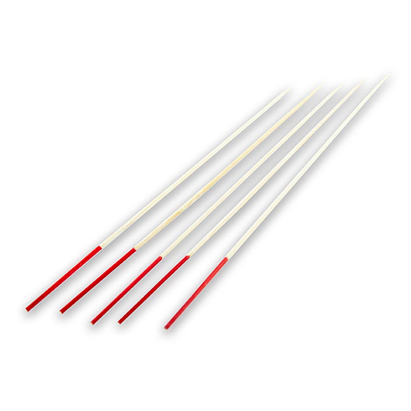 Holz Spieße, mit rot gefärbtem Ende, 15 cm, 100% Chef - 100 St - Beutel Holz Spieße, mit rot gefärbtem Ende, 15 cm, 100% Chef - 100 St - Beutel