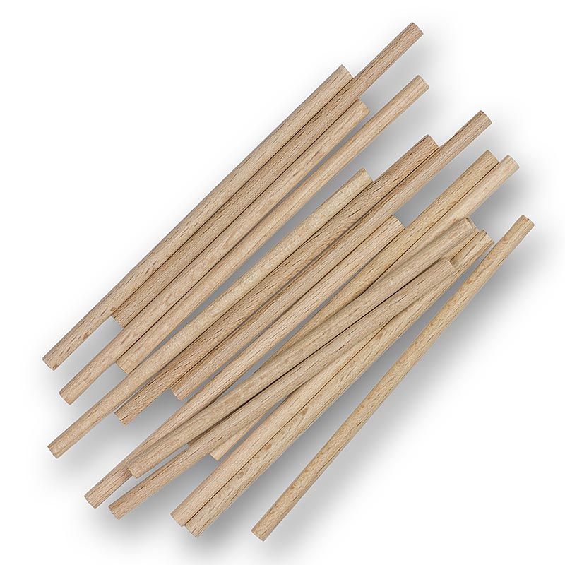 Holz-Spieße, Stab Rund, Ø 4 mm x 9,5 cm, 100% Chef - 250 St - Karton Holz-Spieße, Stab Rund, Ø 4 mm x 9,5 cm, 100% Chef - 250 St - Karton