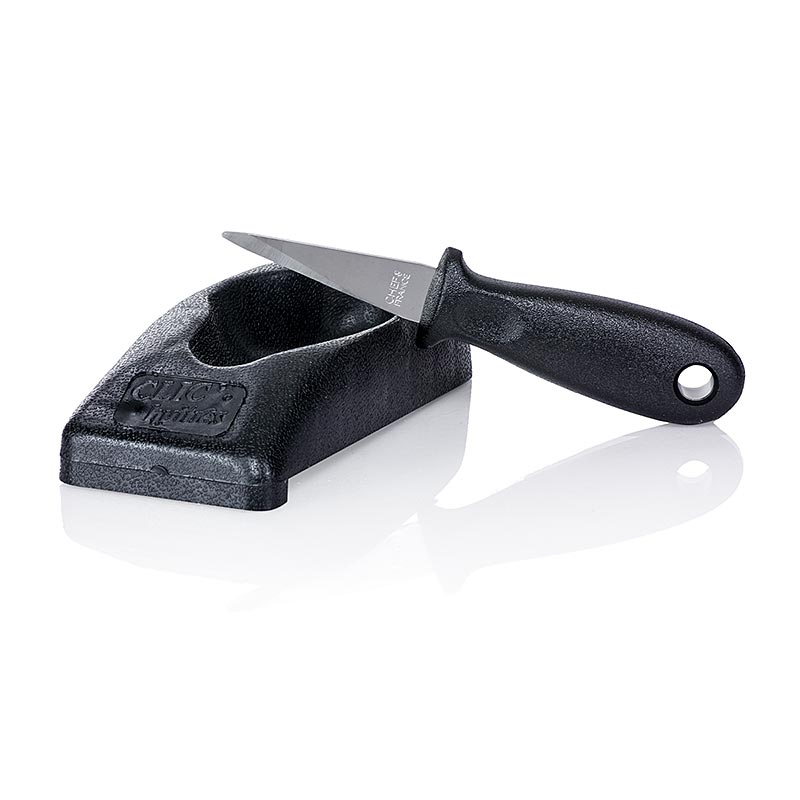 CLIC? Huîtres Oyster knife and holder made of rubber, 2 pcs. - 2 pcs. - Blister