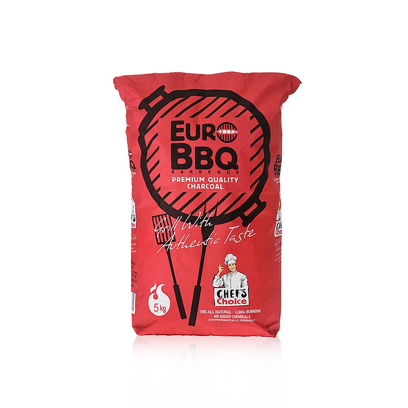 Grill BBQ - Holzkohle, EuroBBQ - 5 kg - Sack