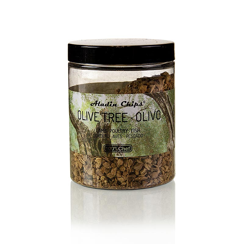 Aladdin røget træ Olive træ - Olivio (oliventræ), 100% chef - 80 g - Pe-dosis