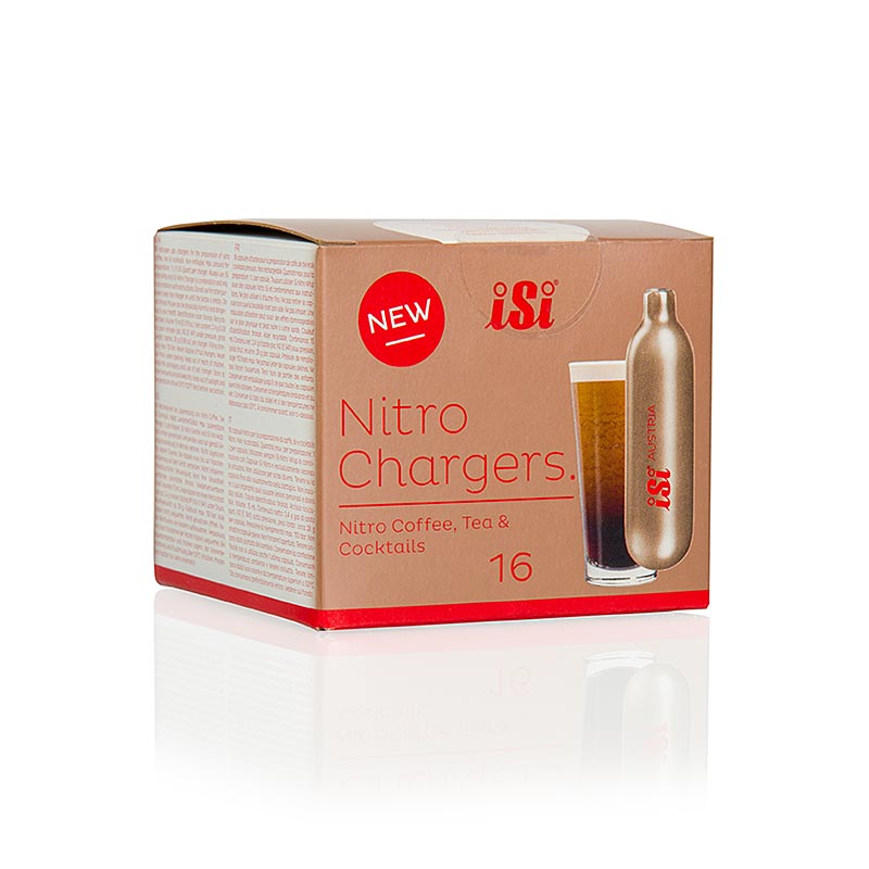 Einweg Nitrokapseln, für Nitro Cold Brew Coffee (reiner Stickstoff), iSi - 16 Stück - Karton