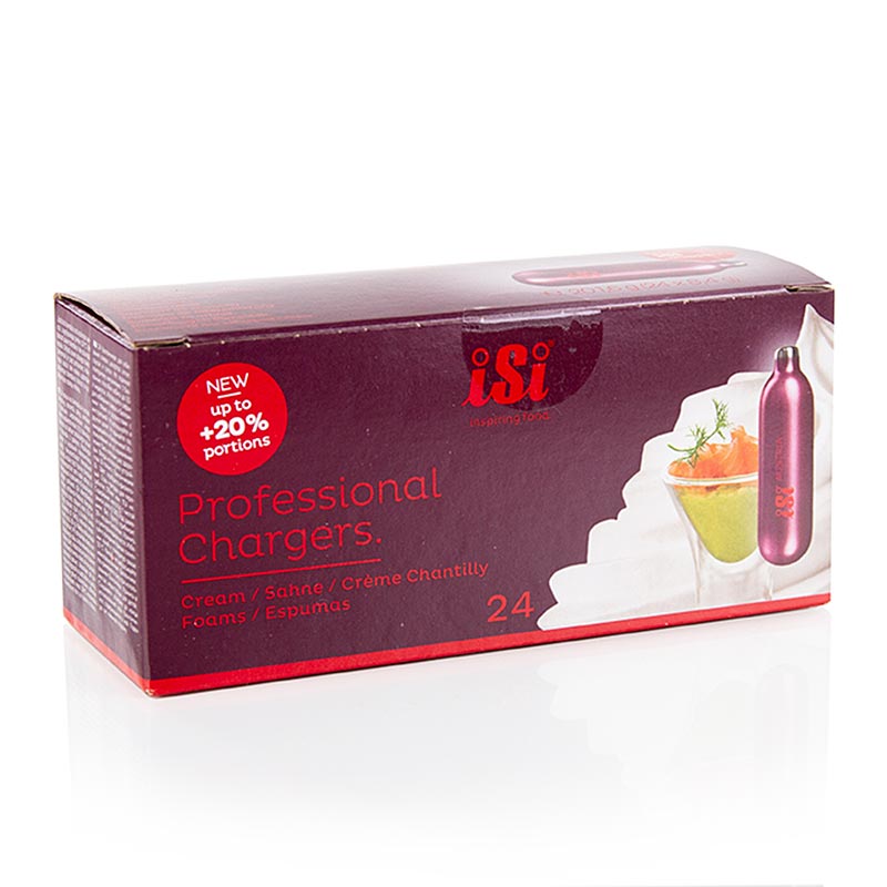 Disposable cream capsules, nitrogen, professional charger, iSi - 24 hours - carton