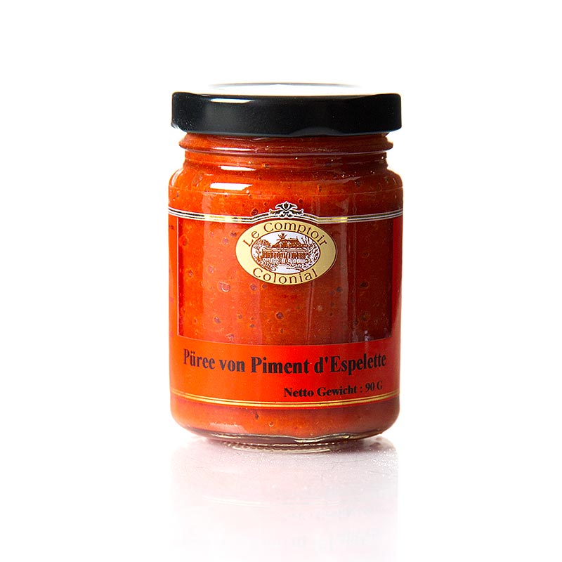 Puree de Piment d`Espelette, Püree aus dem französischen Pfeffer, Chilipüree - 90 g - Glas