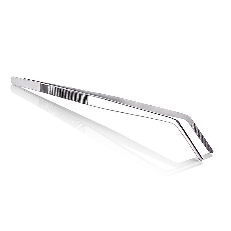 Pince à griller, droite avec pointe recourbée, 35cm, acier inoxydable, Outils Triangle - 1 pc - boîte