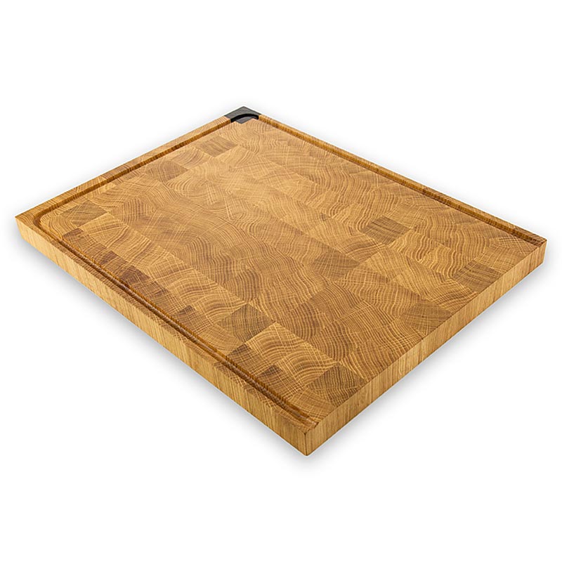 Maigo chopping board, with juice groove, 48 x 32 x 3 cm, oak and bog oak - 1 pc - loose Maigo chopping board, with juice groove, 48 x 32 x 3 cm, oak and bog oak - 1 pc - loose