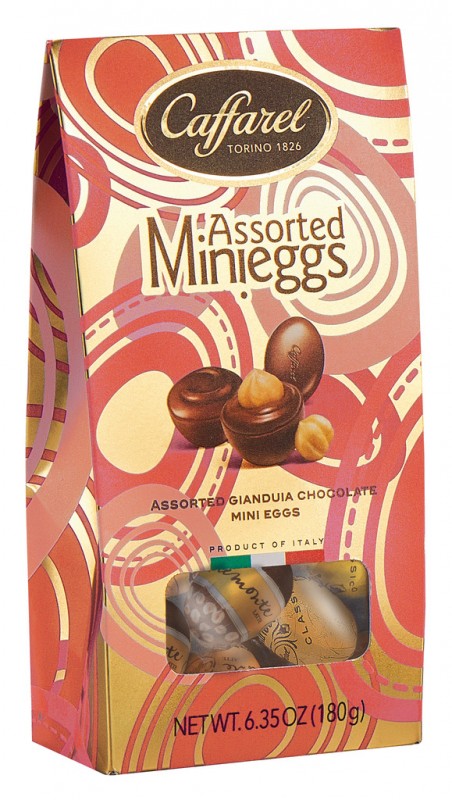 Haselnuss-Nougat Pralinen sort., Geschenkpackung, Assorted Spring Ballotin, Caffarel - 180 g - Packung Haselnuss-Nougat Pralinen sort., Geschenkpackung, Assorted Spring Ballotin, Caffarel - 180 g - Packung