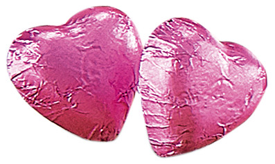 Pink Hearts Mini, sfusi, hjerter lavet af mælkechokolade, caffarel - 1.000 g - kg