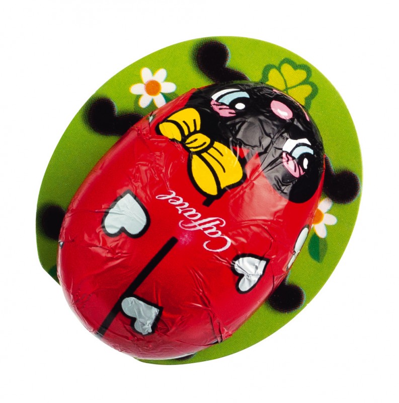 Allegri animaletti di cioccolato, le coccinelle, ladybug made of milk chocolate, display, caffarel - 48 x 10 g - display