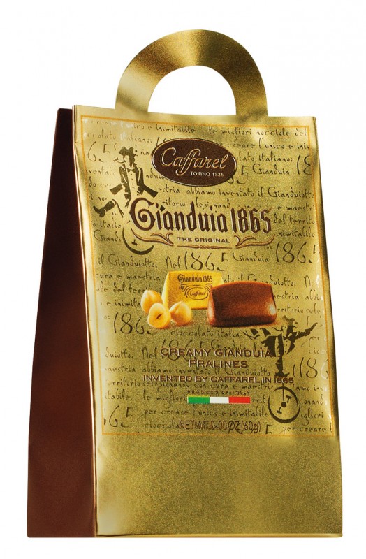 Gianduia Mini Ballotin, hazelnut nougat chocolates, gift box, caffarel - 65 g - pack