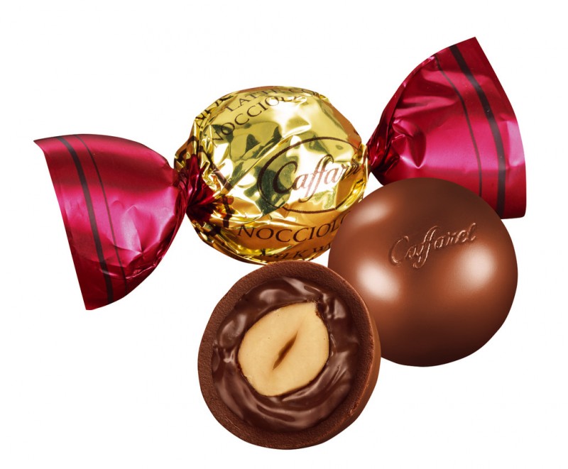Chocolade gemaakt van melkchocolade m. Hazelnoot, Nocciolotta, sfusi, Caffarel - 1.000 g - kg